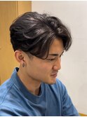 メンズマッシュブリーチカラーブロンドカラーハイライトカラー