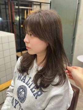 ソルトウォーター(SALT WATER) ショコラベージュ/レイヤーカット/ブリーチあり/恵比寿/代官山