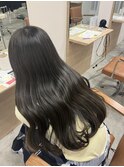 暗髪/グレージュ/トーンダウン/就活カラー/