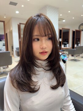 メゾン(Maison) 艶ブラウン×くびれレイヤーロング