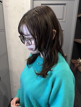 ニュートライズ(NEUTRIZE) 着物ヘア/ダークアッシュ/ミディアムレイヤーカット/岡山