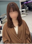 今旬レイヤーカット×暖色カラー