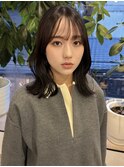 20代30代オリーブグレージュくびれヘア韓国レイヤーロング
