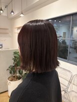 ヘアーデザインプレクト(Hair Design PRECT)&nbsp;外ハネボブ×ボルドーカラー