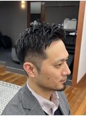MEN’S/サーフカール/刈り上げセンターパート/表参道駅/青山 