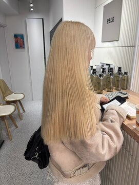 ペレ 原宿(PELE) ダークパープルナチュラルショート夏のヘアアレンジ原宿