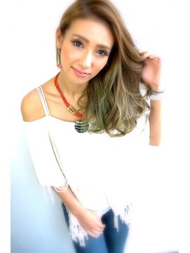 ルモア(RUMOR) Rumor×海外モデルスナップ風☆アッシュtoライムカラー