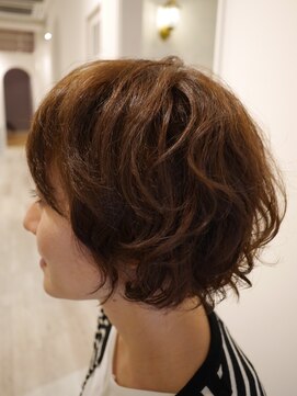 ヘアー カラー キー(HAIR color KEY) ゆるふわ低温デジタルパーマボブ