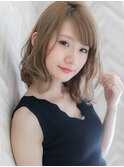 【ROMA】透明感シルバーアッシュ/ラベージュ/レイヤーミディアム