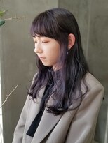 テトヘアー(teto hair) インナーカラー　ラベンダー　紫　グレージュ　韓国ヘア　韓国