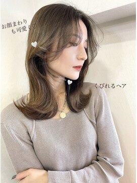 リコバイアフロート(riko by afloat) ビターショコラ/顔まわりカット/鎖骨ミディアム/韓国風ヘア