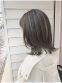 ハイライト×透明感アッシュグレー/30代40代50代