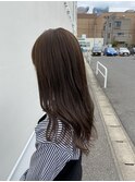 【韓国風ヘア】艶髪ロング 明るめ柔らかグレージュ　20代