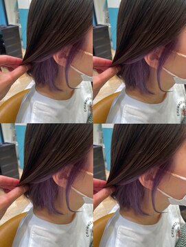 ロンド レグリーズ 立川(Lond leglise) 【槌矢圭悟】インナーカラー バイオレット ボブ