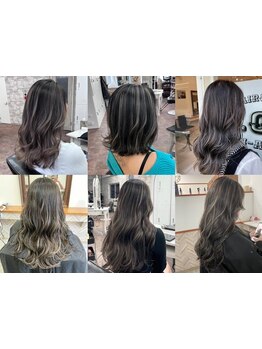 【本厚木駅徒歩1分】得意のブリーチ・デザインカラー技術でオシャレに白髪ぼかしができる♪