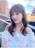 韓国顔周りレイヤー大人かわいい20代30代2wayバング