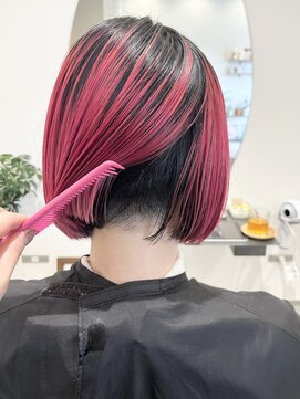 ミュール(mule) ボブ/ピンク/刈り上げ