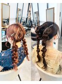 ツイン編みこみ