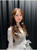 博多/ウエーブ/韓国ヘア/ブラウン/レイヤーカット/前髪顔周り
