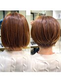 ショートボブ髪型30代40代50代前髪あり前髪なし面長丸顔【倉田】