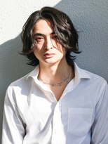 ミディアムスパイラルパーマツーブロック束感モテる長め