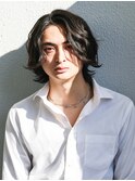 ミディアムスパイラルパーマツーブロック束感モテる長め