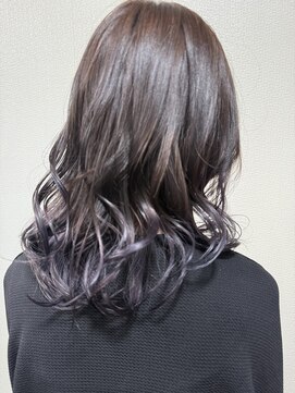 グルグル 妙典店(GULGUL) グラデーションパープル×ミディアム巻き