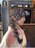 サイド編みおろし