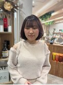 似合わせボブ/ボブ/丸みボブ/ラベンダーカラー/西新/百道浜