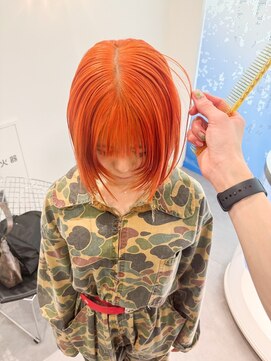 ギグスダブル 栄店(gigs double) デザインカラー/ブリーチカラー/透明感カラー/オレンジ