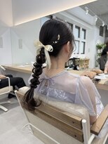 モリオフロムロンドン 大宮店(morio from London)&nbsp;お呼ばれヘア×ローポニー金箔アレンジ【金山】