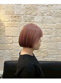 ルミナスピンクオレンジボブ【東川口　ブリーチ】