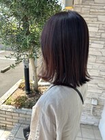 ココロヘアー ウィル 半田山店(Cocolo hair Will) 透け感カラー × 外ハネミディ