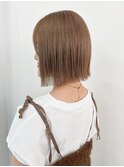 ぷつっとボブ ブリーチなしダブルカラー ベージュ