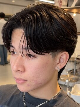 アンサー 渋谷(ANSWER) シースルーセンターパートフェザーパーマ毛流れ髪質改善縮毛矯正