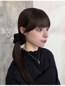 グレージュ × 盛れる顔周りカット