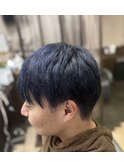 似合わせカットとブリーチ青みカラー