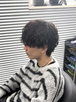 ガオプロデュースバイレボ(gao produced by revo)&nbsp;ツイストスパイラルメンズパーマツーブロックアッシュブラック