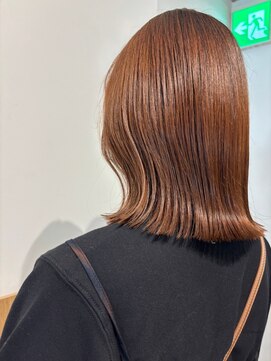 ギルド 東久留米店(GUILD) 艶感ブラウンの切りっぱなしボブ