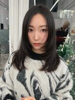 ニトバイアンキシム(nit by ahnkism)&nbsp;【レイヤーカット】韓国ヘア顔まわりカットロングレイヤー堀江