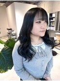 ネイビーブルーブラック &nbsp;&nbsp;&nbsp;暗髪 &nbsp;&nbsp;髪質改善 &nbsp;&nbsp;&nbsp;透明感カラー
