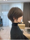 ボブ髪型前髪あり前髪なし面長/30代/40代/50代ショート【荒砂】