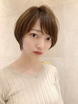 ギンザカミノア 東口店 高崎(GINZA CAMINOIA)&nbsp;シースルバングの涼しげヘア　透明感ミルクベージュ