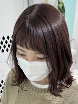 マティーナ ヘアー 池袋(Matina hair) サラツヤ☆オン眉ピンクカラー20代30代40代