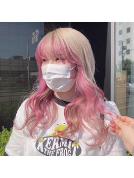 ボックスミコ(Box mico.) 《☆フェイスフレイミング☆》ミルキーベージュ+パステルピンク