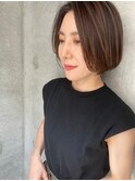 【大人上品ボブStyle】似合わせカット/アースカラー/前髪なし