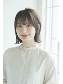 透明感ベージュ×フレンチボブ