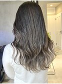 ハイライト/バレイヤージュ/グラデーションカラー/グレージュ