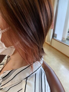 アドラーブル 長岡新保店(adorable) 20代30代大人かわいいイヤリングカラーストレートボブ立体感