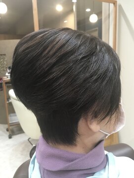 ヘアサロンアンドヘアメイクディー(hair salon hair make D) 仙台D　大人上品　ひし形ショートボブ×丸みショートレイヤー